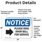 Signmission Please Ring Door Bell For Service Sign With Symbol, 7 in W x Rectangle, Vinyl Decal OS-2PACK-NS-D-57-L-17581 - alternate 5